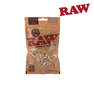 RAW CELLULOSE FILTERS WOODEN SLIM 200CT/PACK